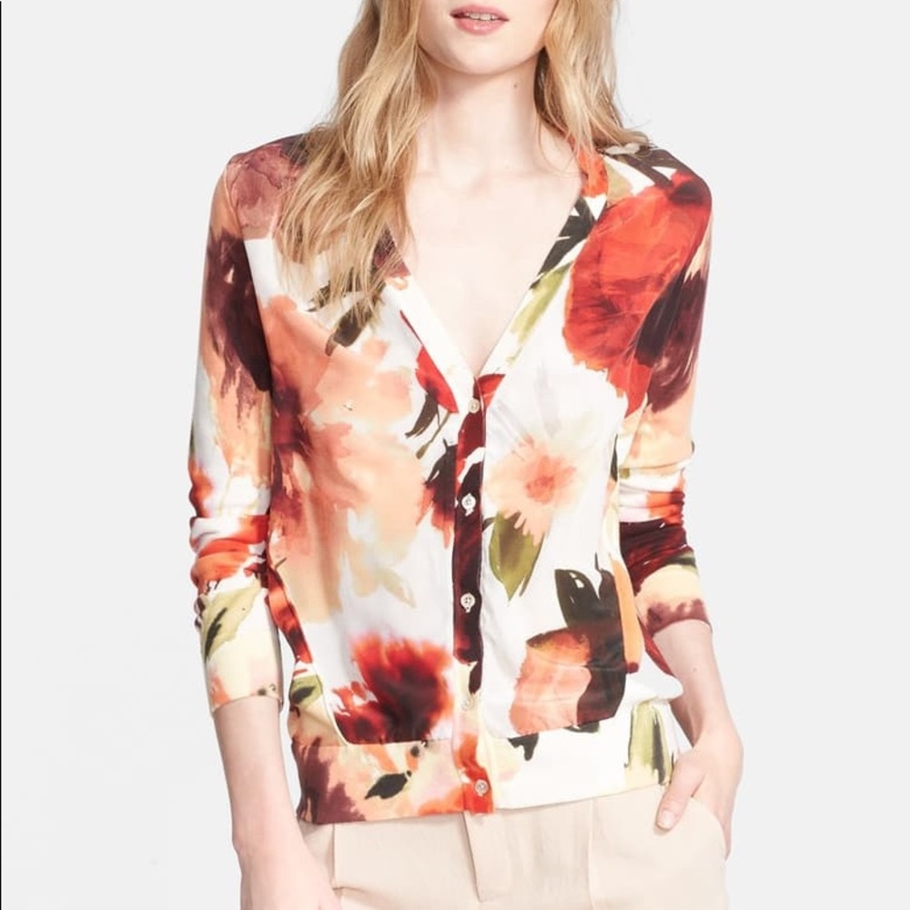 HAUTE HIPPIE | Vanishing Floral Print Cardigan